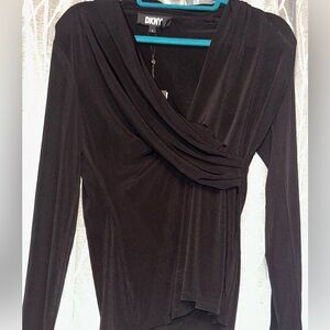 New Black long sleeve dress shirt